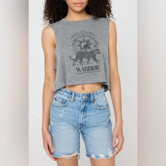 Spiritual Gangster Tops - SPIRITUAL GANGSTER Magnetism Callie Graphic Muscle Tee